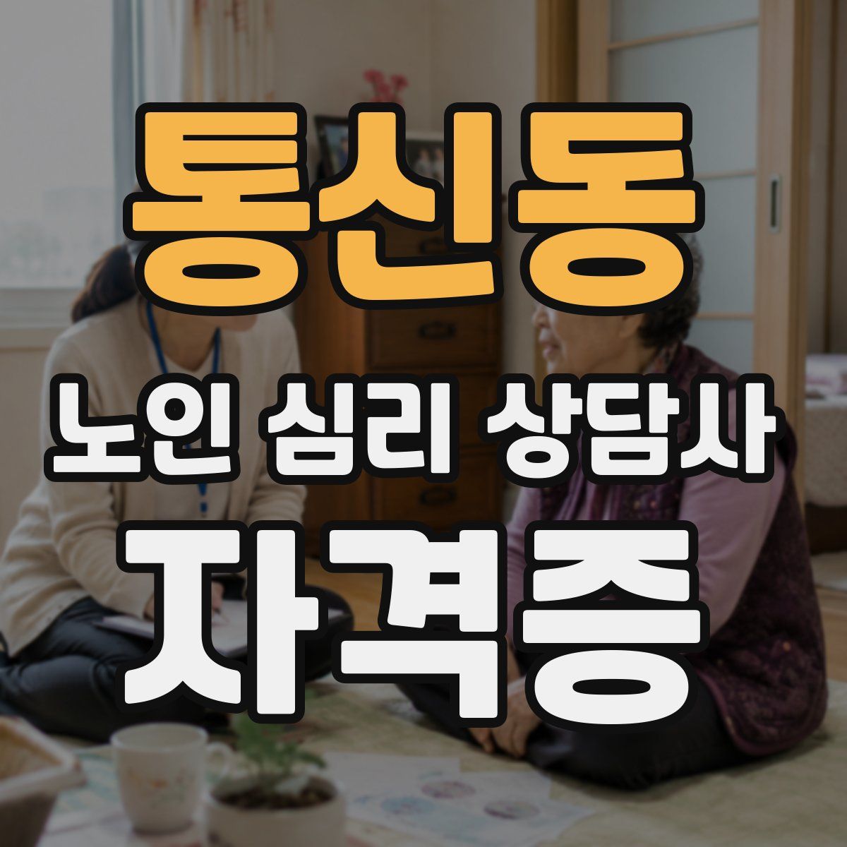 통신동 노인 심리 상담사 자격증