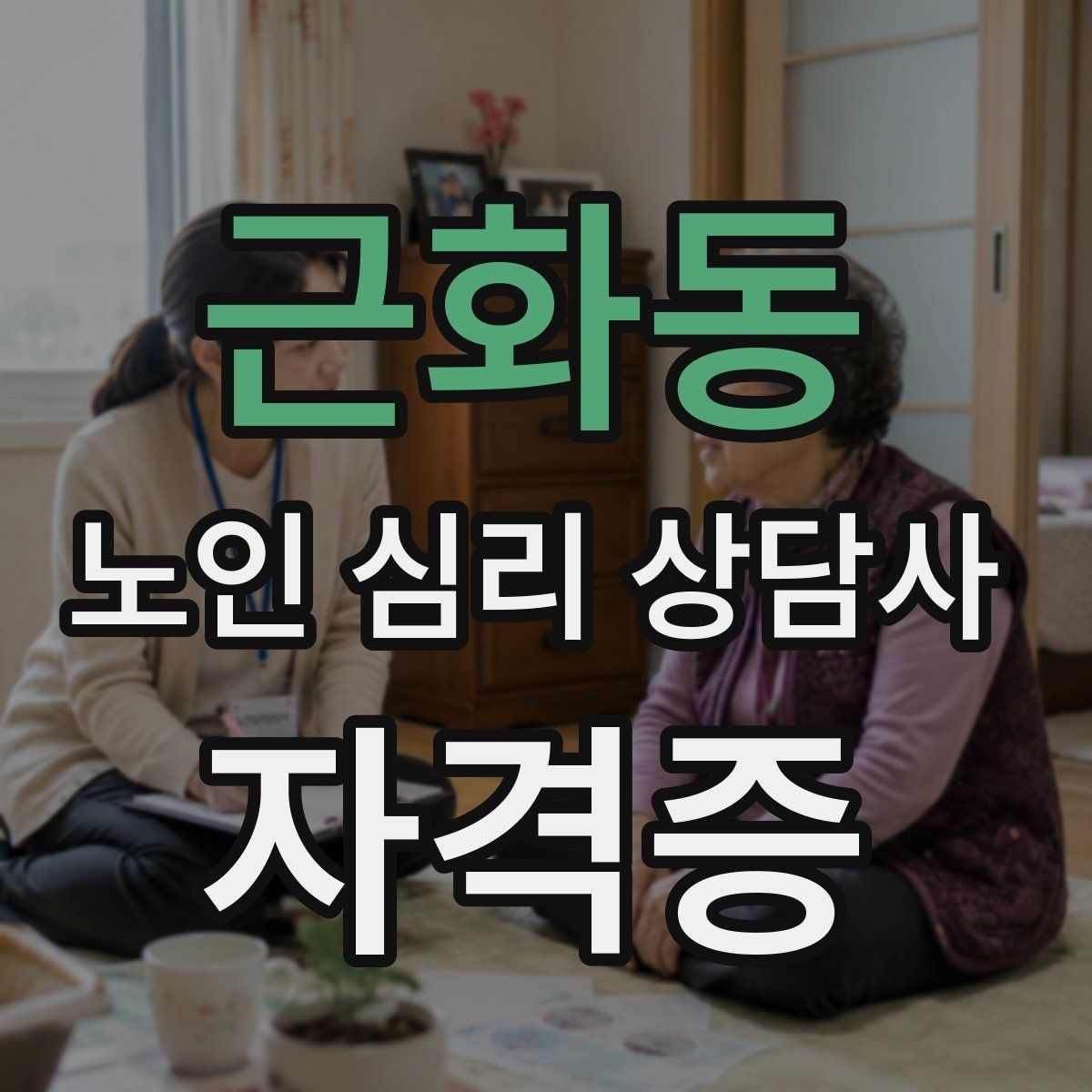 근화동 노인 심리 상담사 자격증