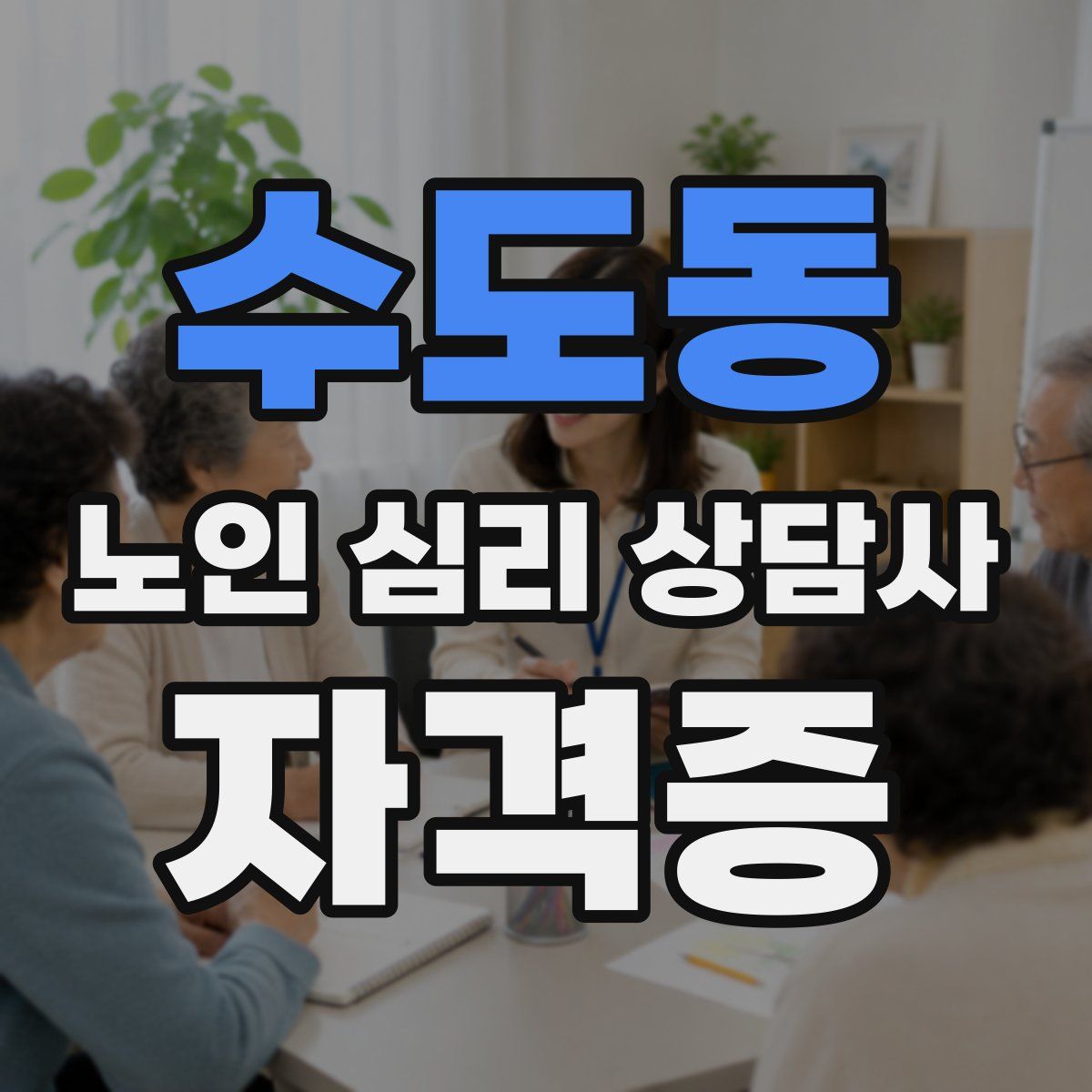 수도동 노인 심리 상담사 자격증
