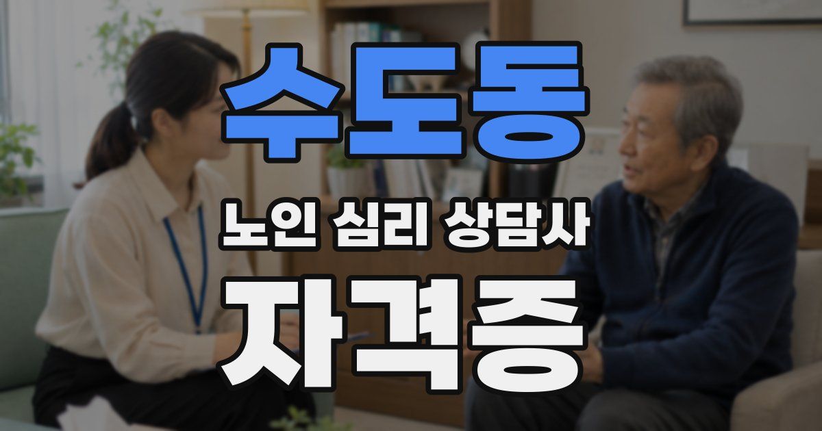 수도동 노인 심리 상담사 자격증