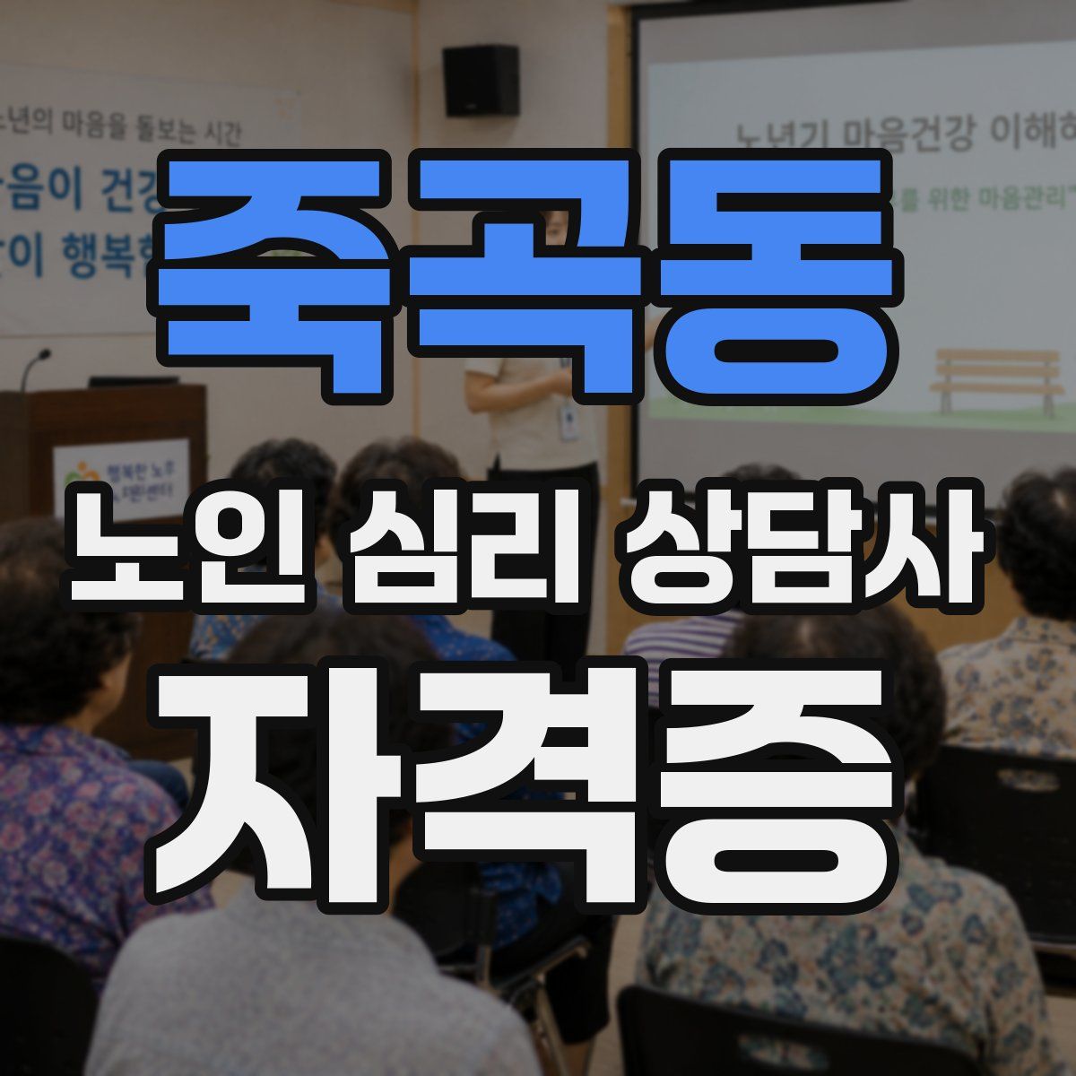 죽곡동 노인 심리 상담사 자격증