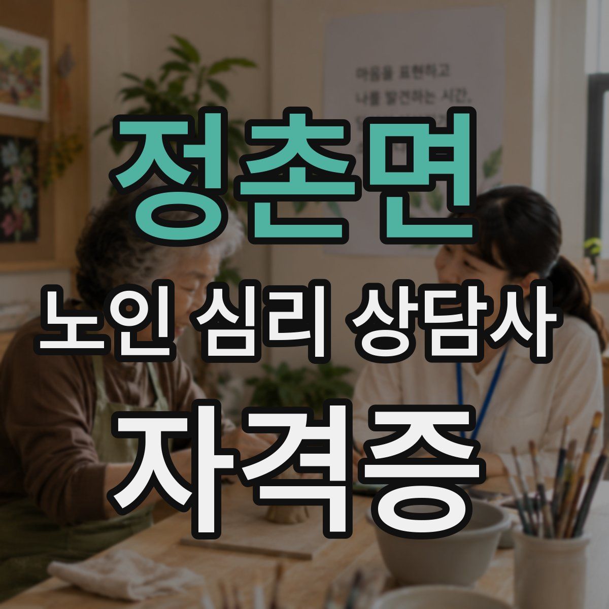 정촌면 노인 심리 상담사 자격증