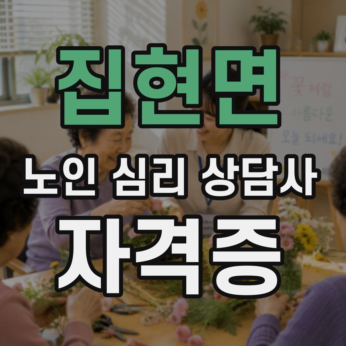 집현면 노인 심리 상담사 자격증