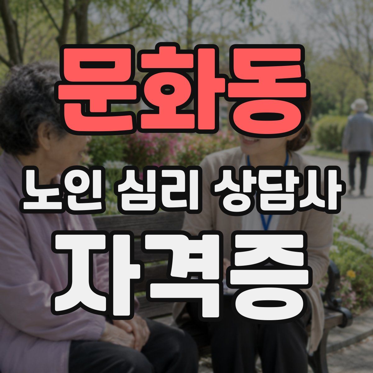 문화동 노인 심리 상담사 자격증