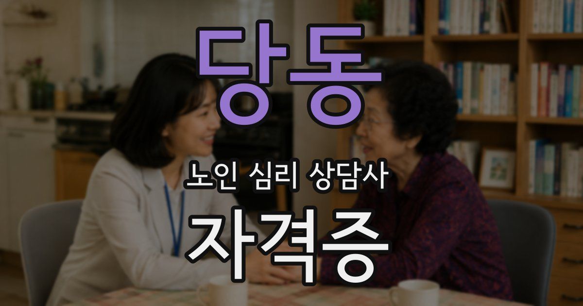 당동 노인 심리 상담사 자격증