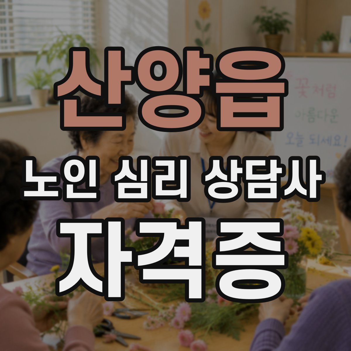 산양읍 노인 심리 상담사 자격증