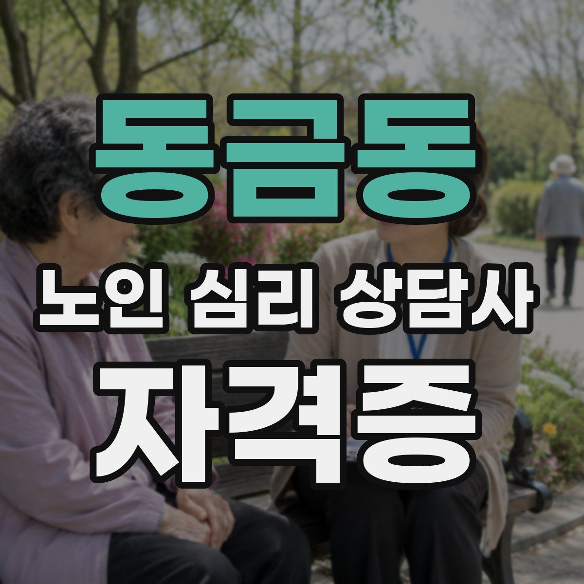 동금동 노인 심리 상담사 자격증