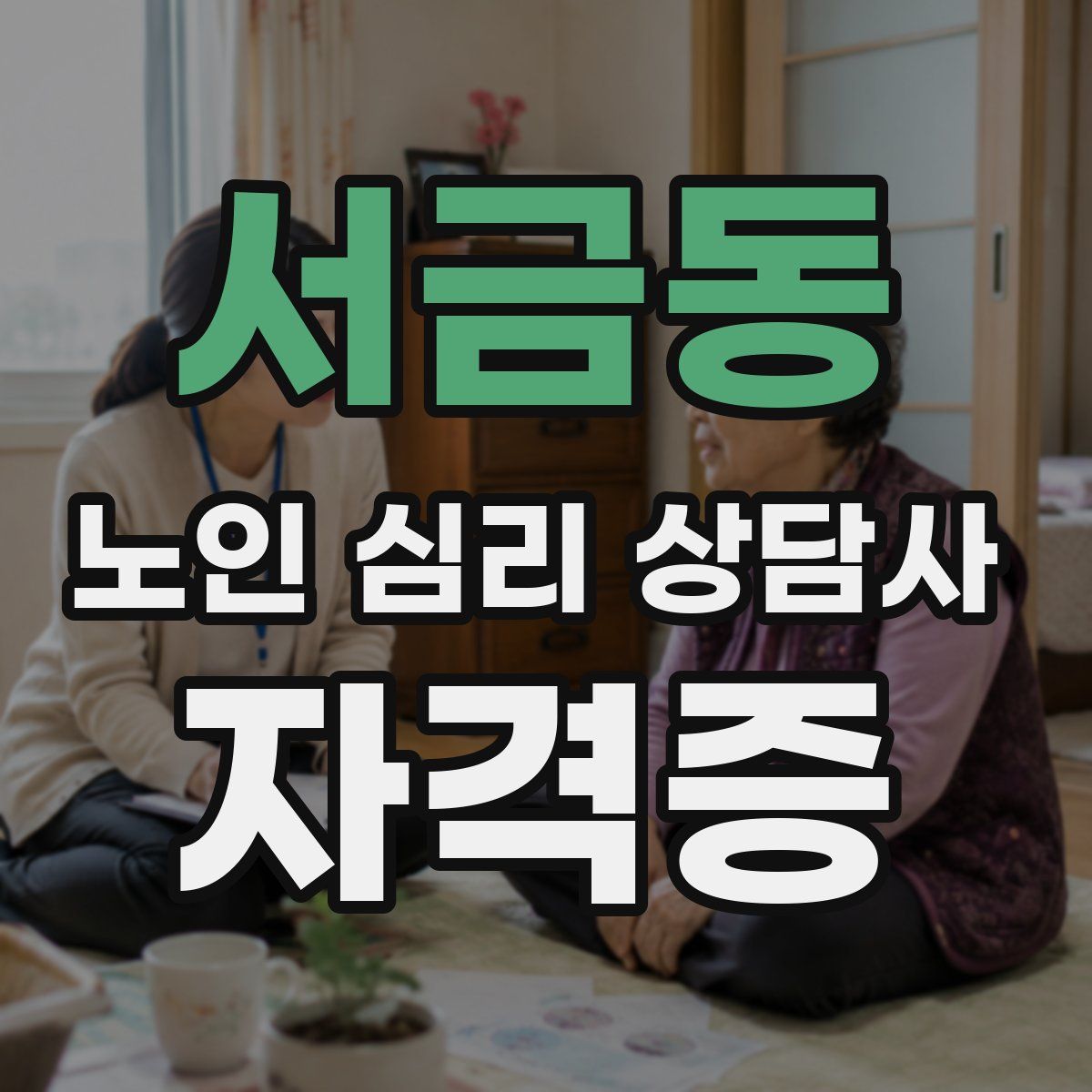 서금동 노인 심리 상담사 자격증