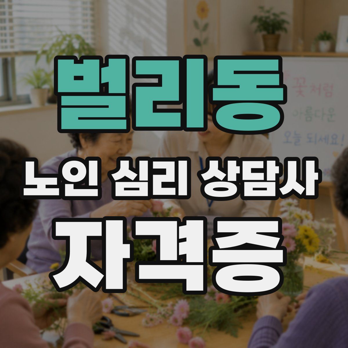 벌리동 노인 심리 상담사 자격증