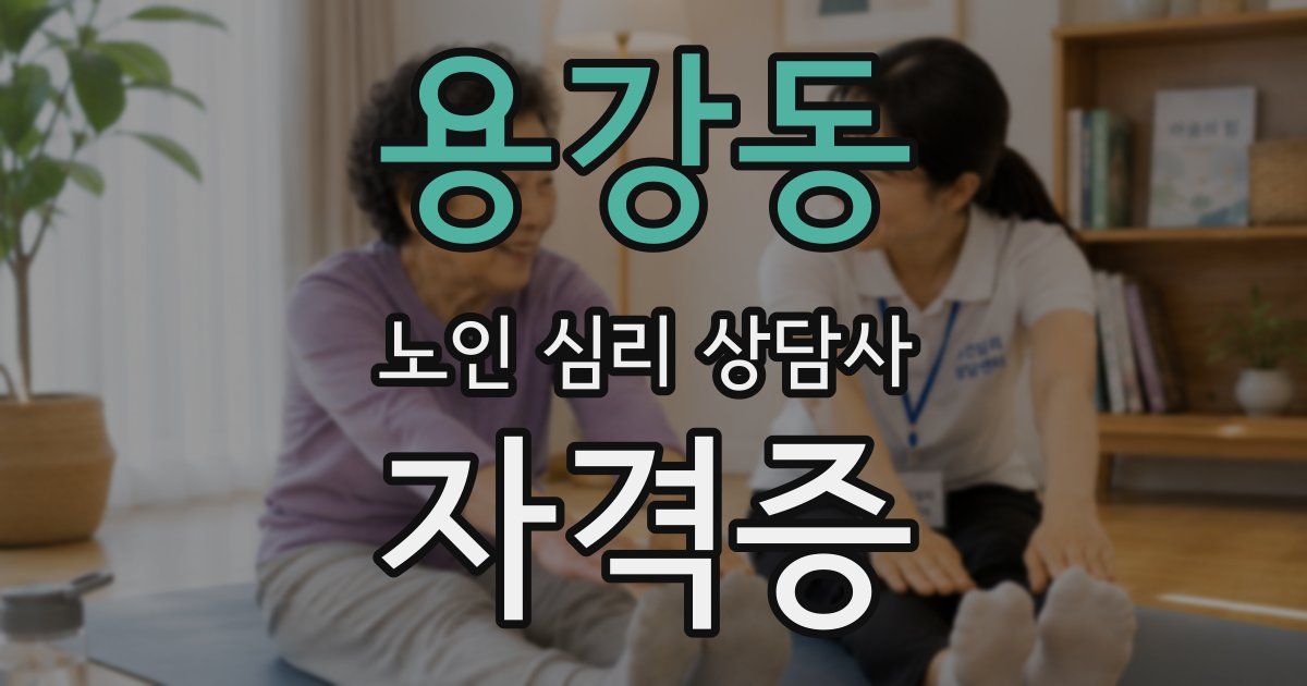 용강동 노인 심리 상담사 자격증