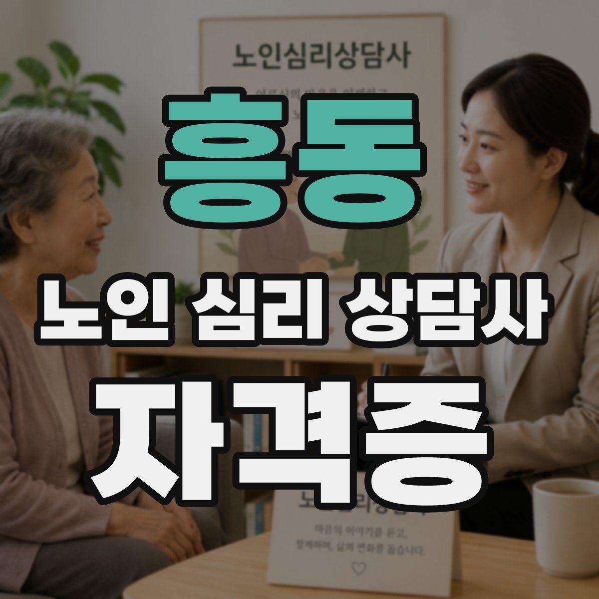 흥동 노인 심리 상담사 자격증