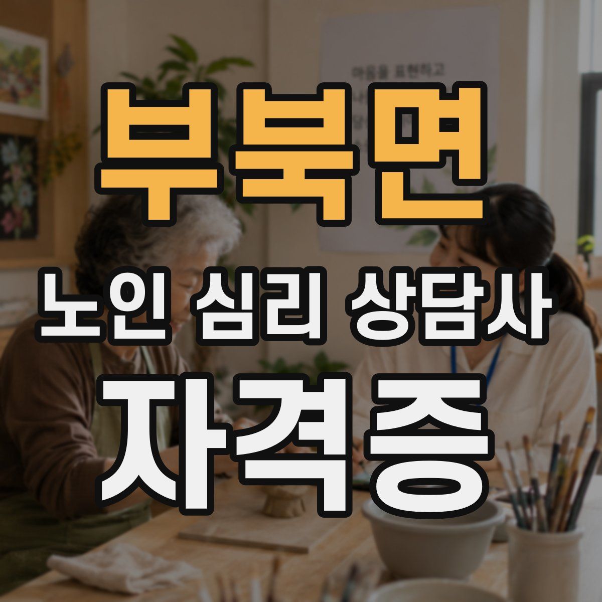 부북면 노인 심리 상담사 자격증