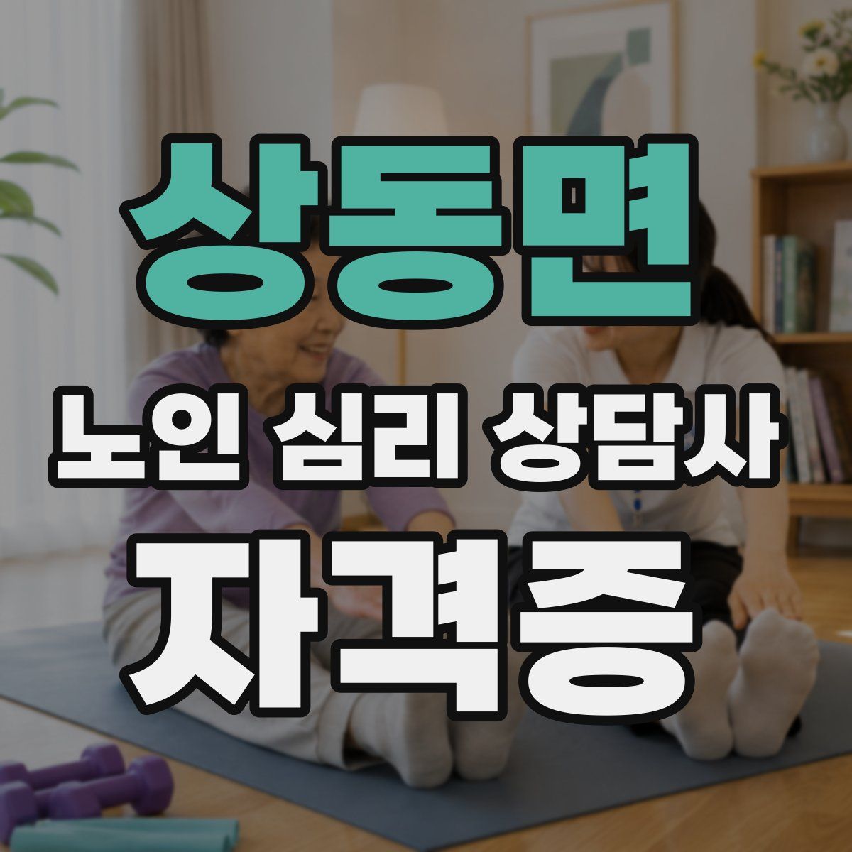 상동면 노인 심리 상담사 자격증