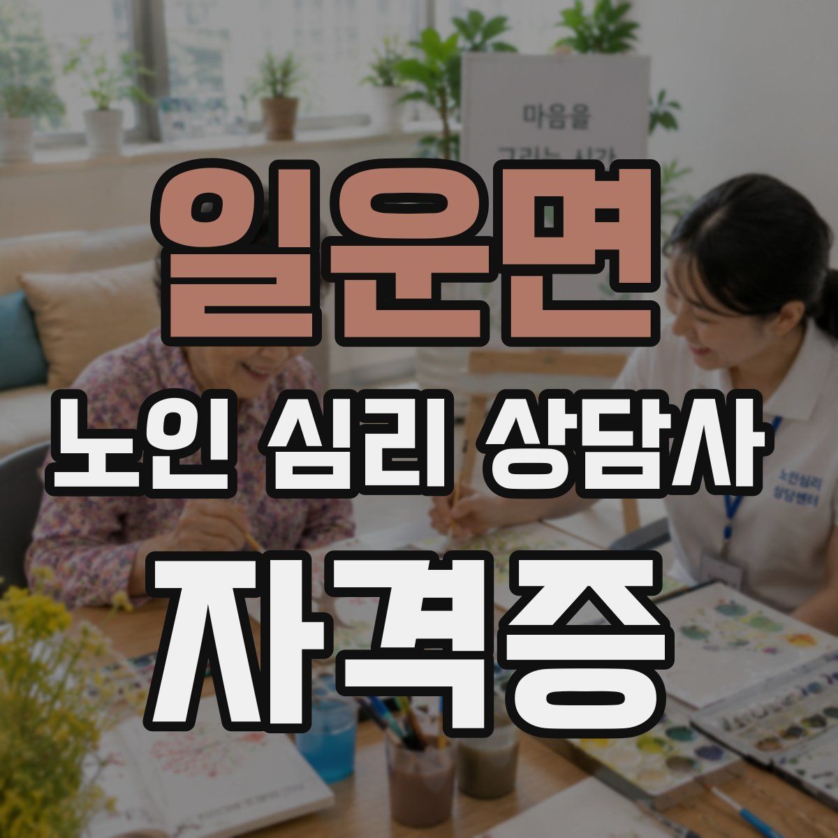 일운면 노인 심리 상담사 자격증
