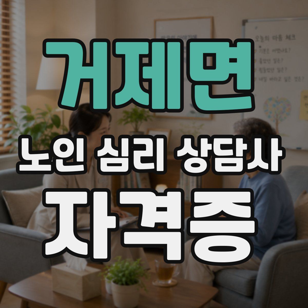 거제면 노인 심리 상담사 자격증