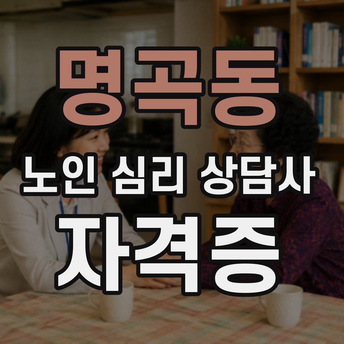 명곡동 노인 심리 상담사 자격증