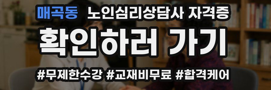 매곡동 노인 심리 상담사 자격증