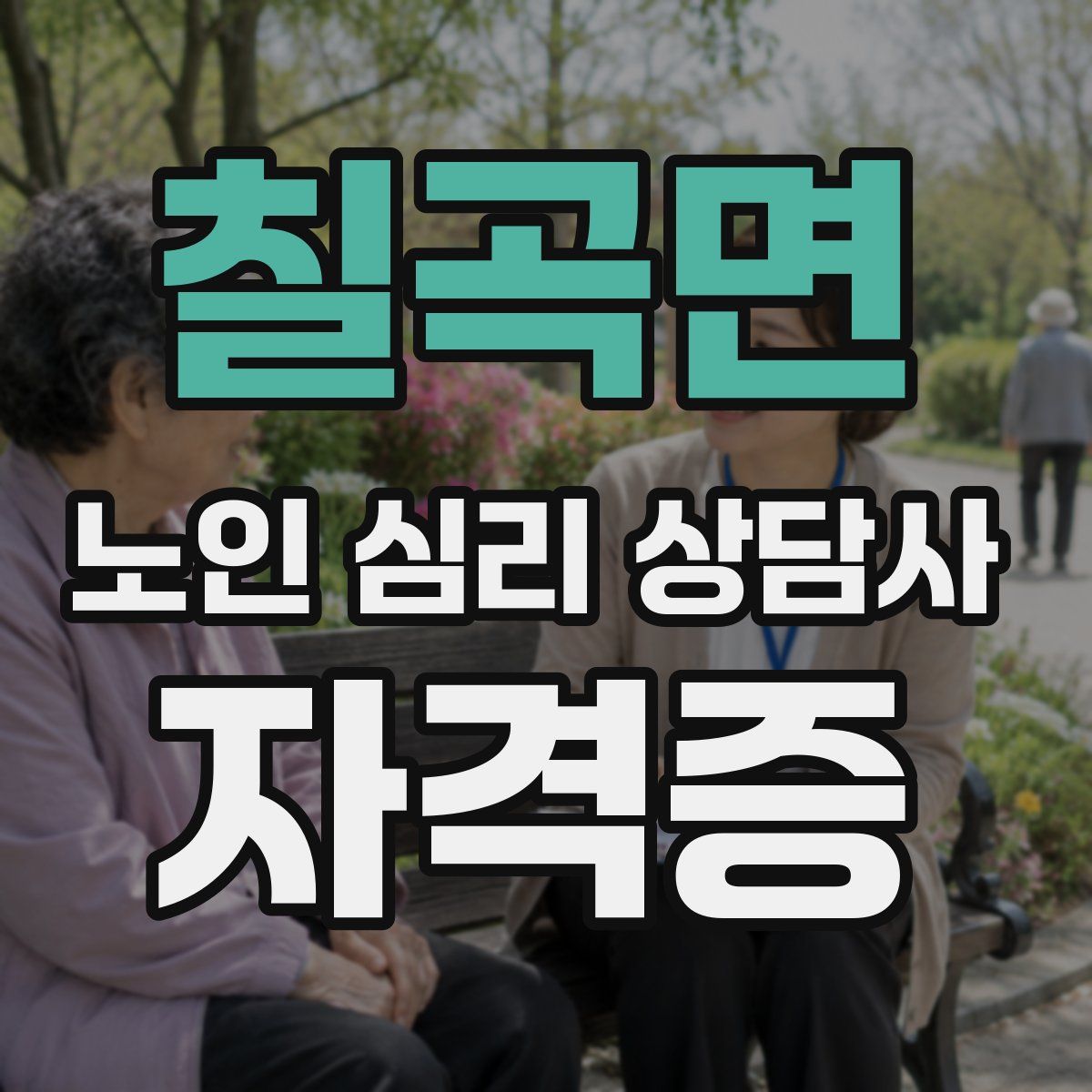 칠곡면 노인 심리 상담사 자격증