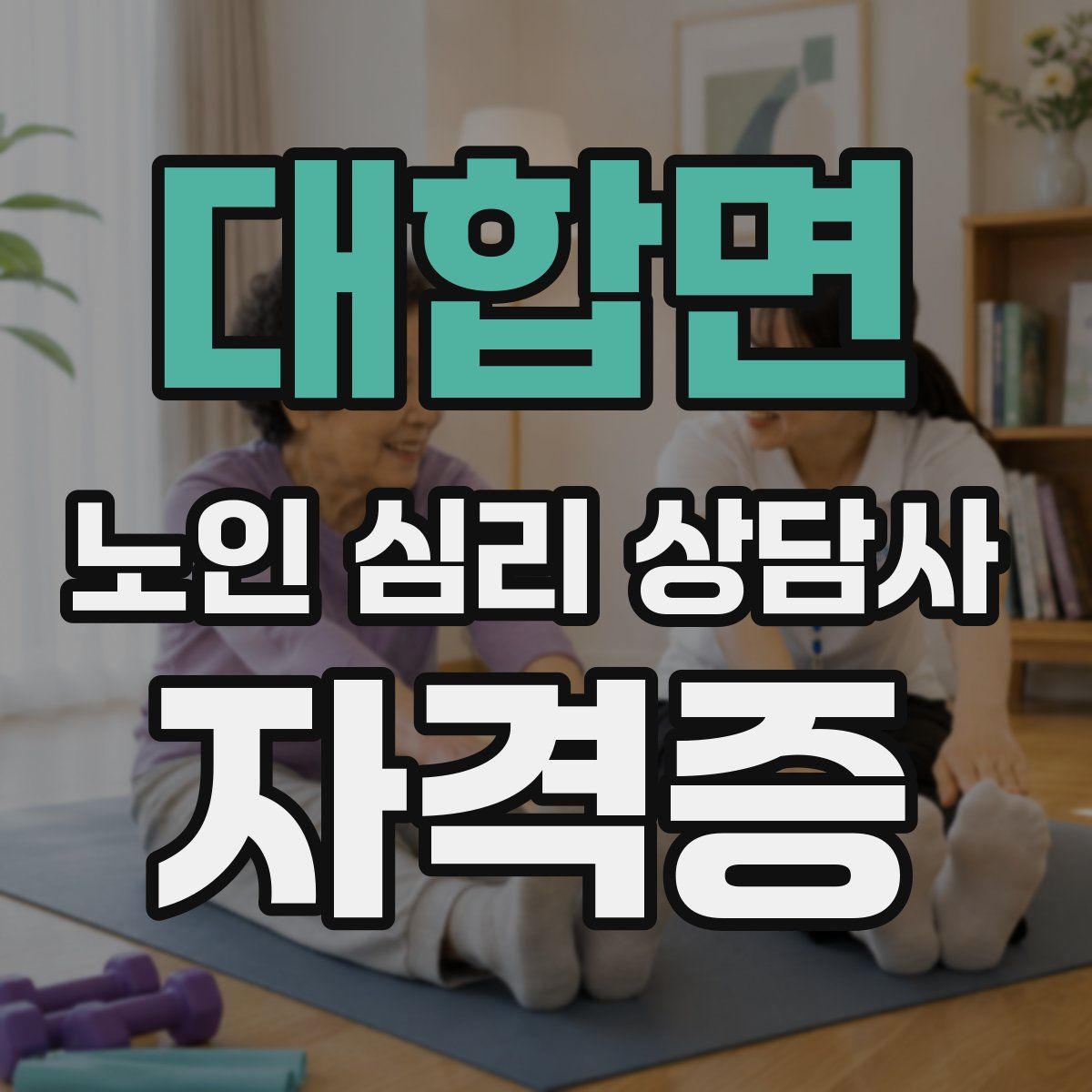 대합면 노인 심리 상담사 자격증