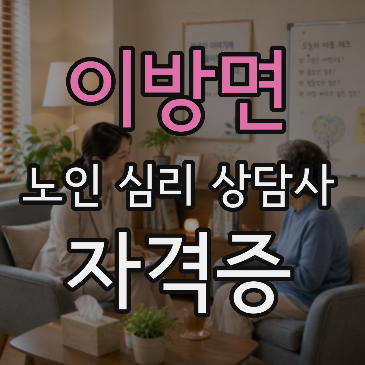 이방면 노인 심리 상담사 자격증