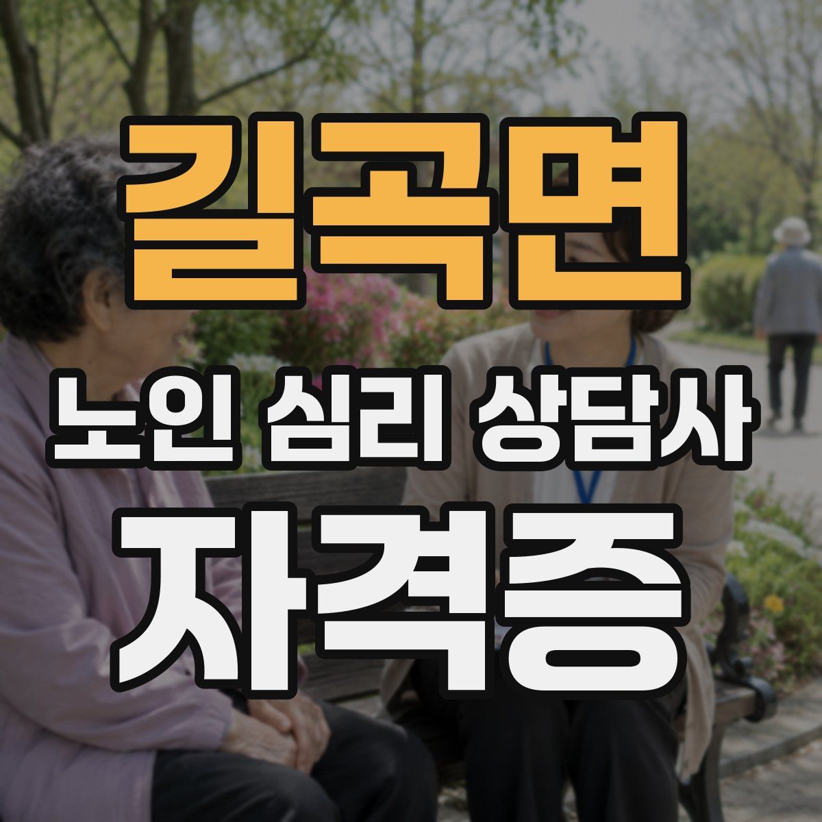 길곡면 노인 심리 상담사 자격증