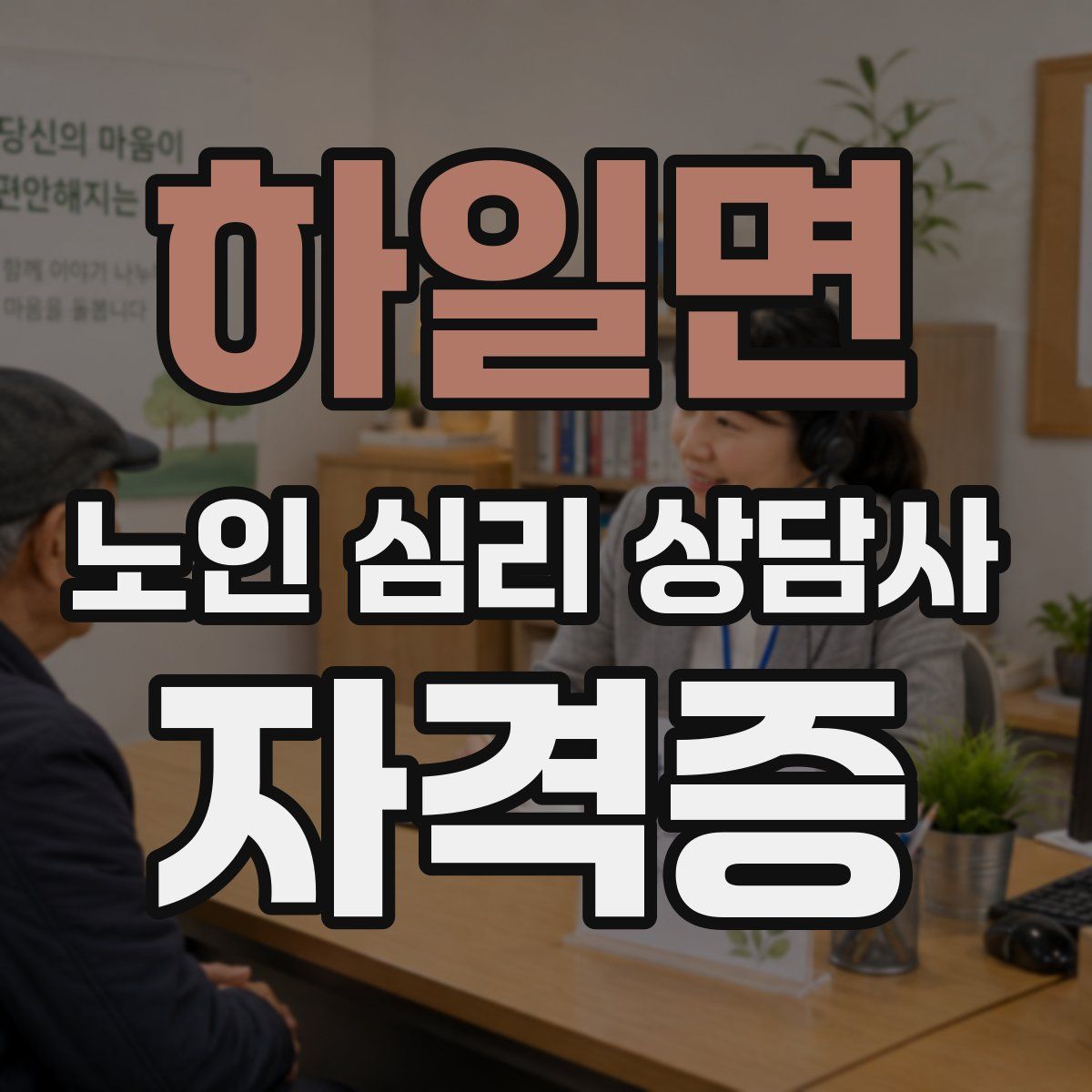 하일면 노인 심리 상담사 자격증