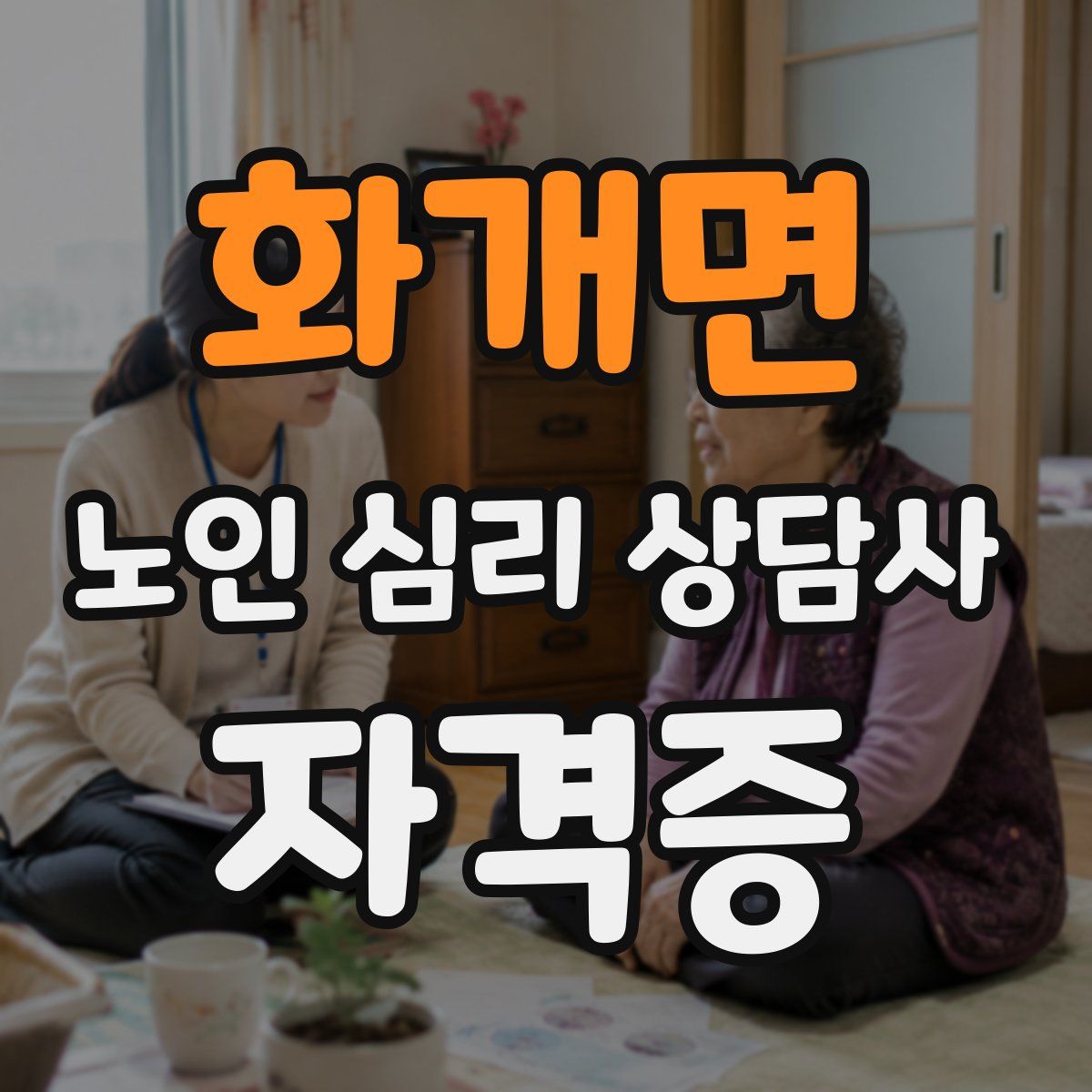 화개면 노인 심리 상담사 자격증