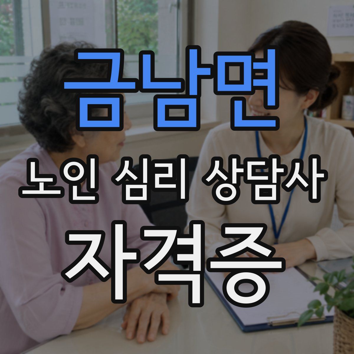 금남면 노인 심리 상담사 자격증