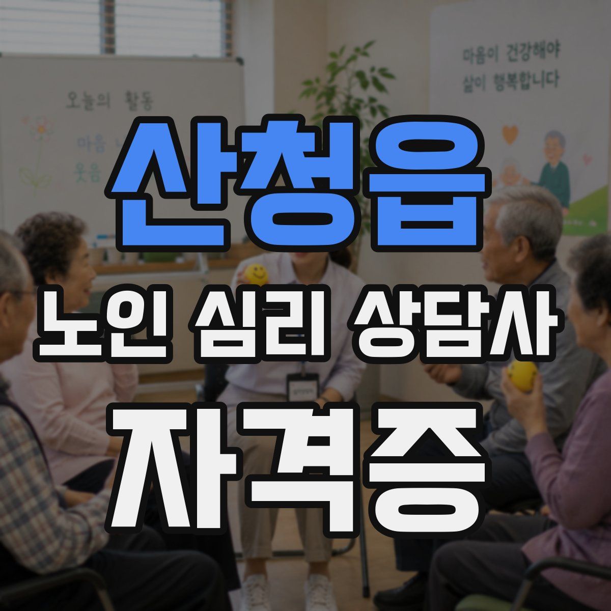 산청읍 노인 심리 상담사 자격증