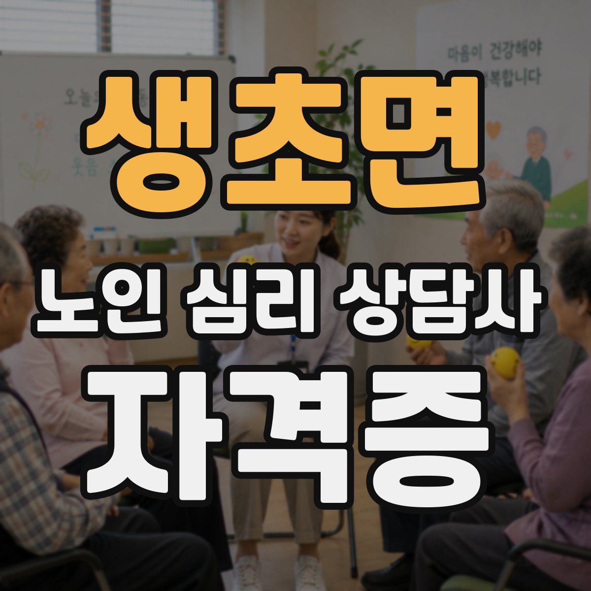 생초면 노인 심리 상담사 자격증