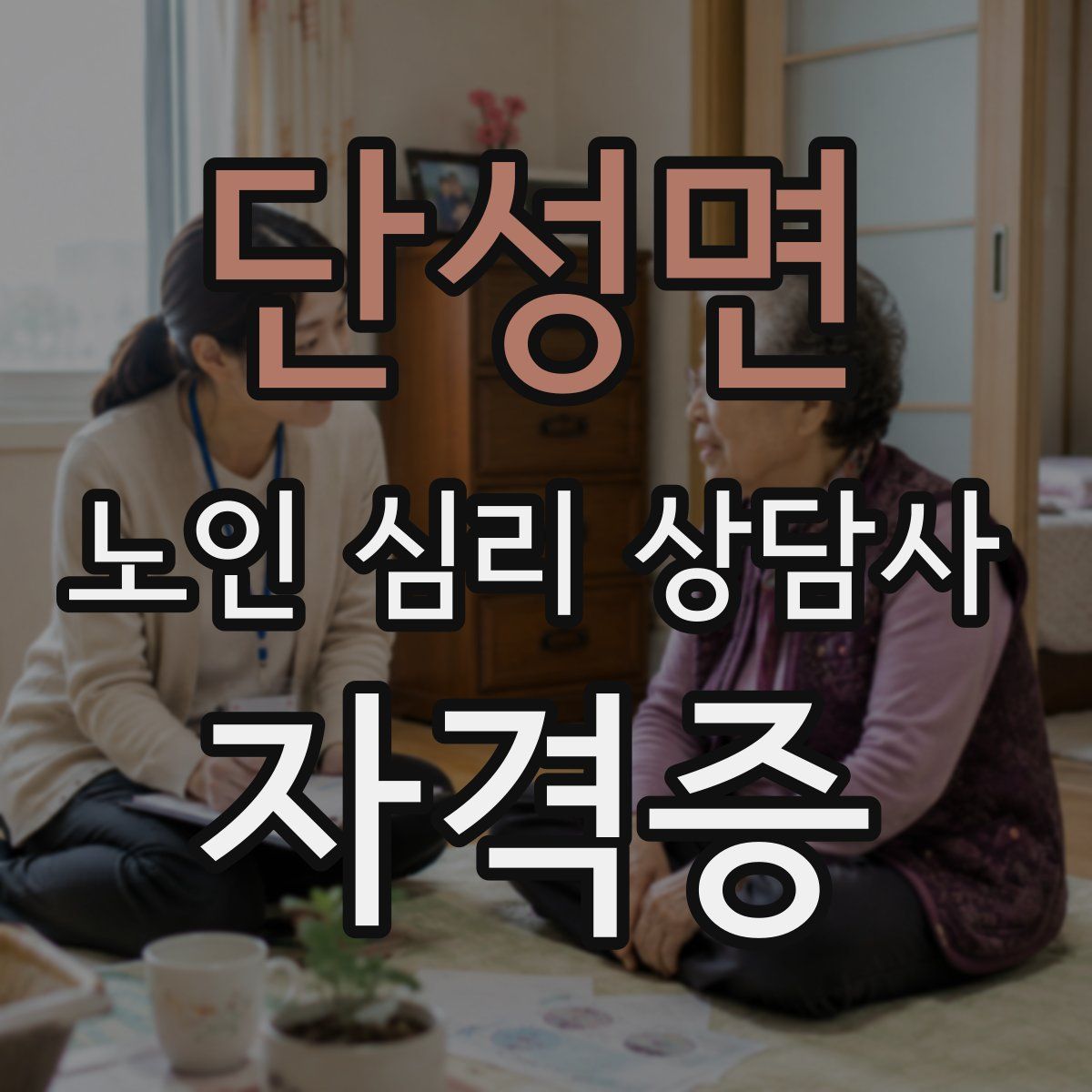 단성면 노인 심리 상담사 자격증