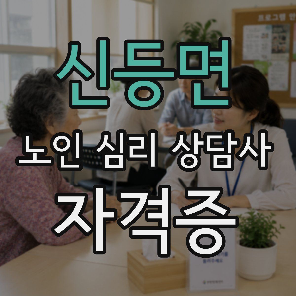 신등면 노인 심리 상담사 자격증