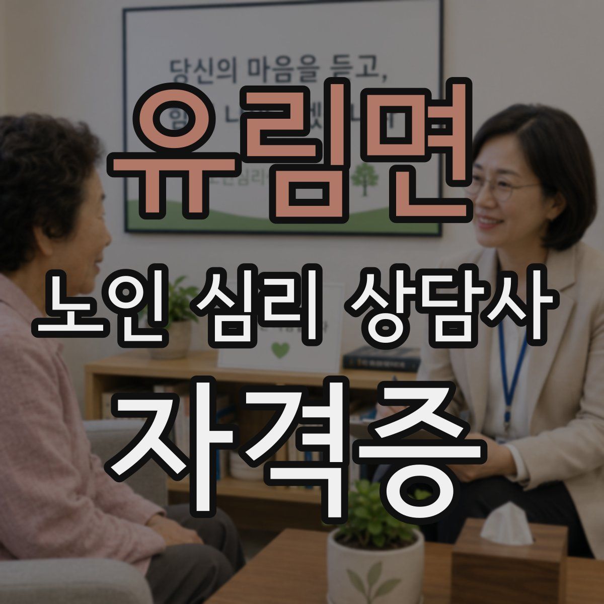 유림면 노인 심리 상담사 자격증