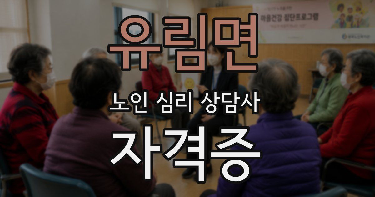 유림면 노인 심리 상담사 자격증