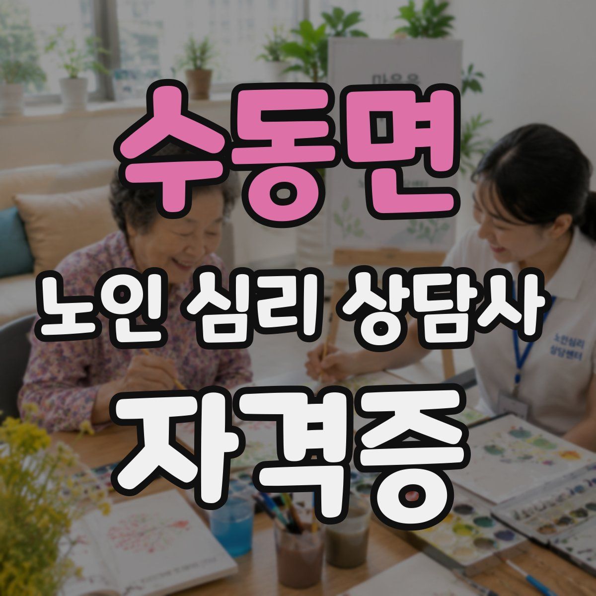 수동면 노인 심리 상담사 자격증