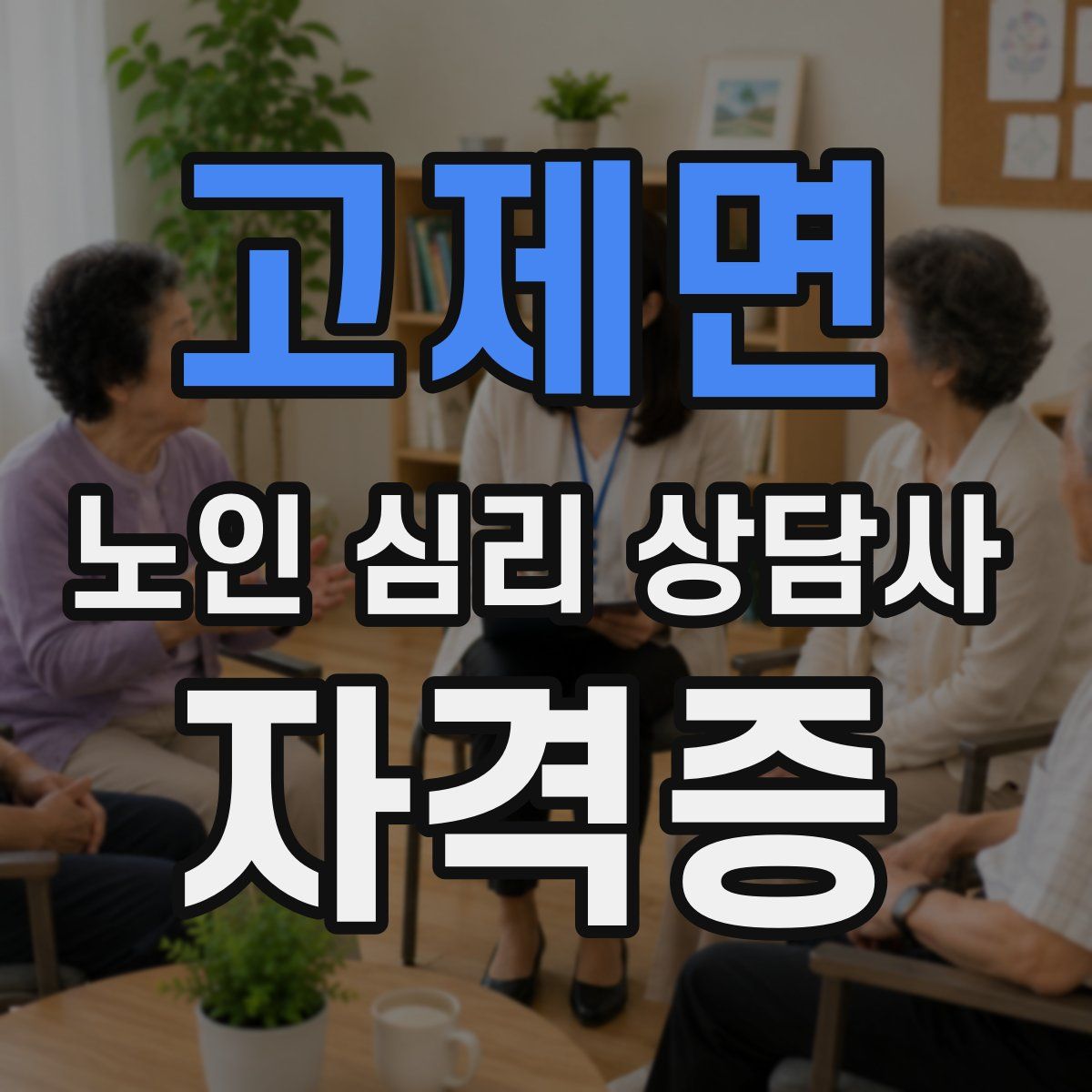 고제면 노인 심리 상담사 자격증