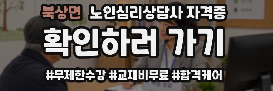 북상면 노인 심리 상담사 자격증