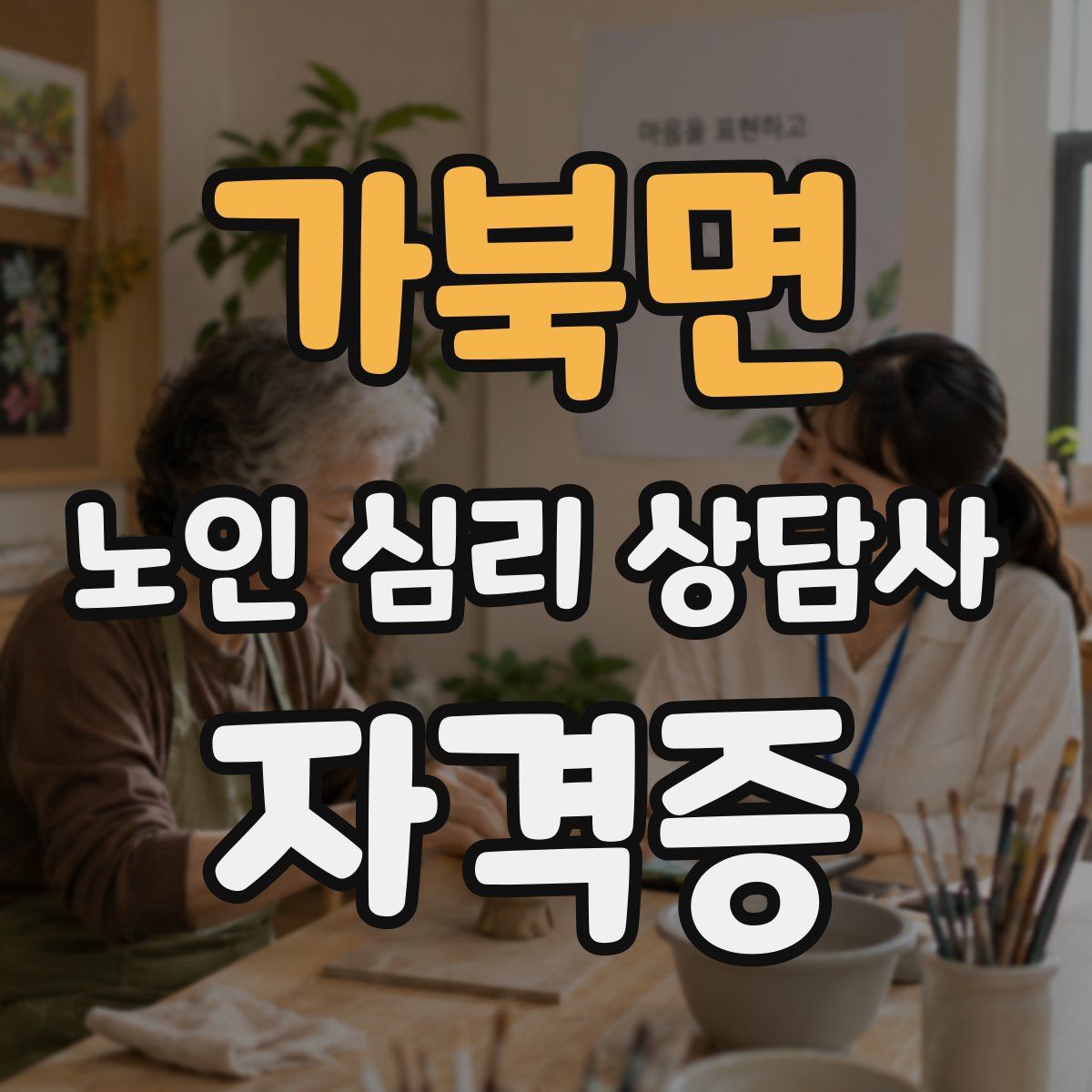 가북면 노인 심리 상담사 자격증