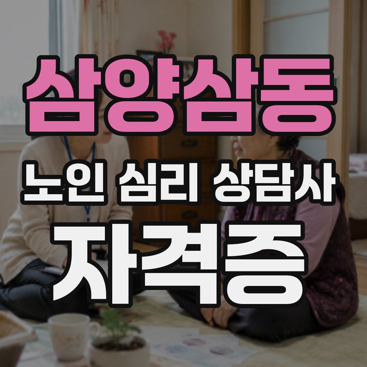 삼양삼동 노인 심리 상담사 자격증