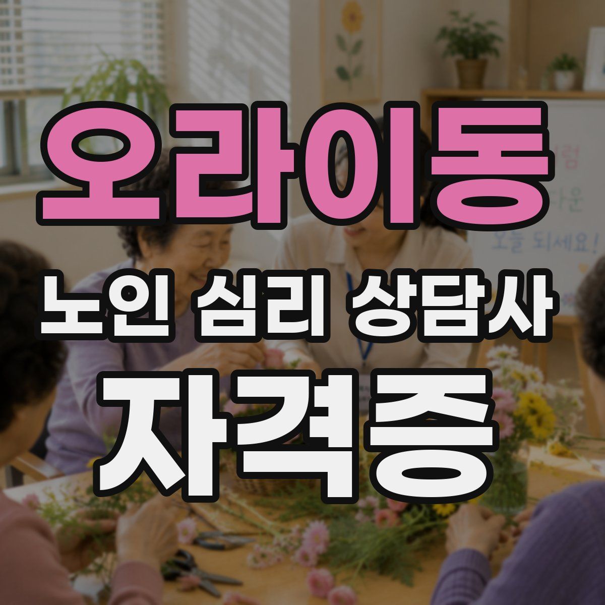 오라이동 노인 심리 상담사 자격증