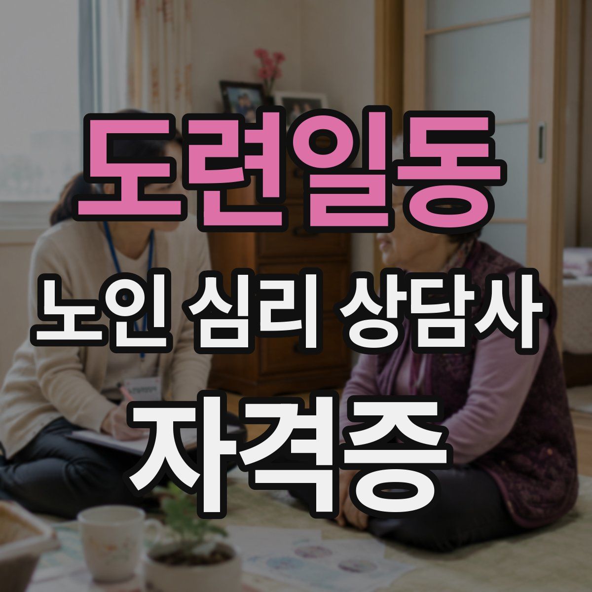 도련일동 노인 심리 상담사 자격증