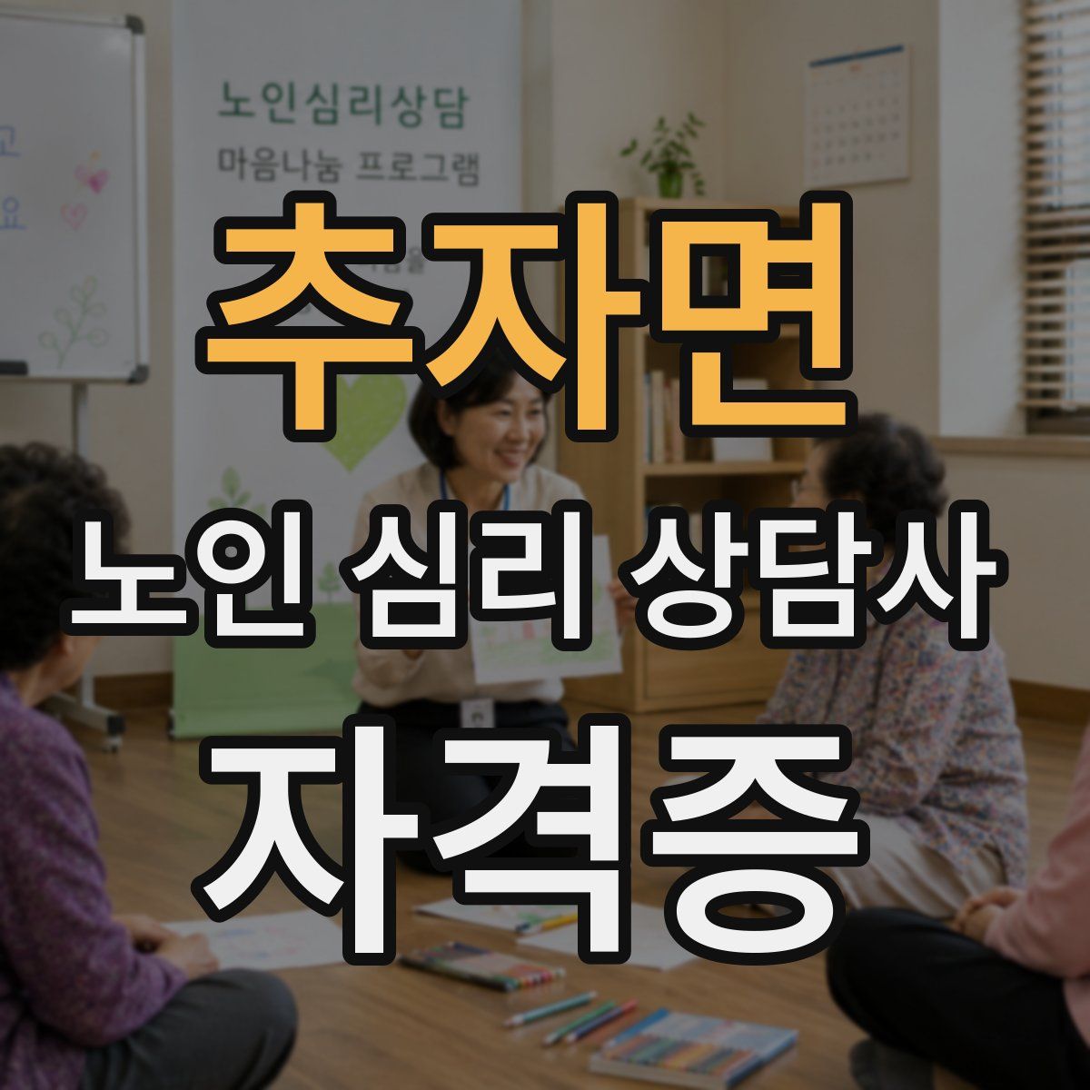 추자면 노인 심리 상담사 자격증