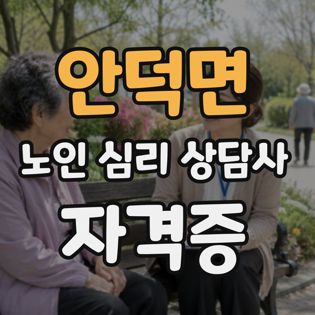 안덕면 노인 심리 상담사 자격증