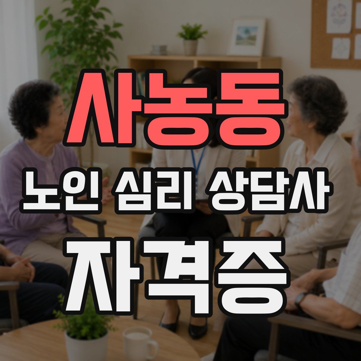 사농동 노인 심리 상담사 자격증