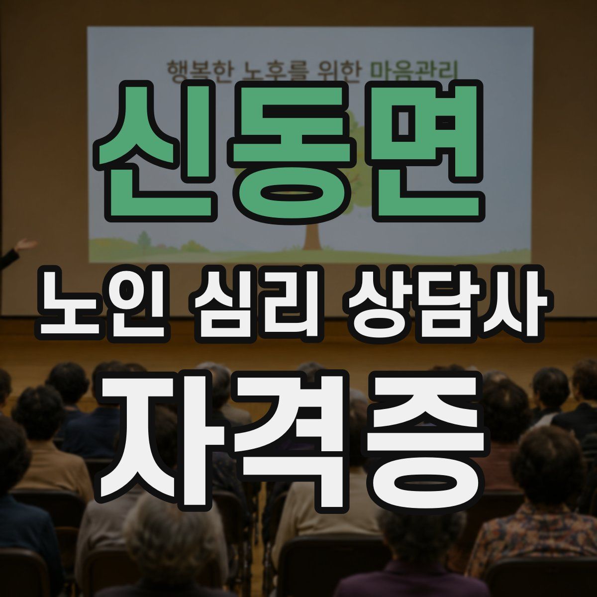 신동면 노인 심리 상담사 자격증