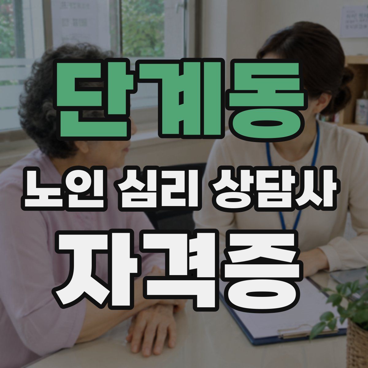 단계동 노인 심리 상담사 자격증