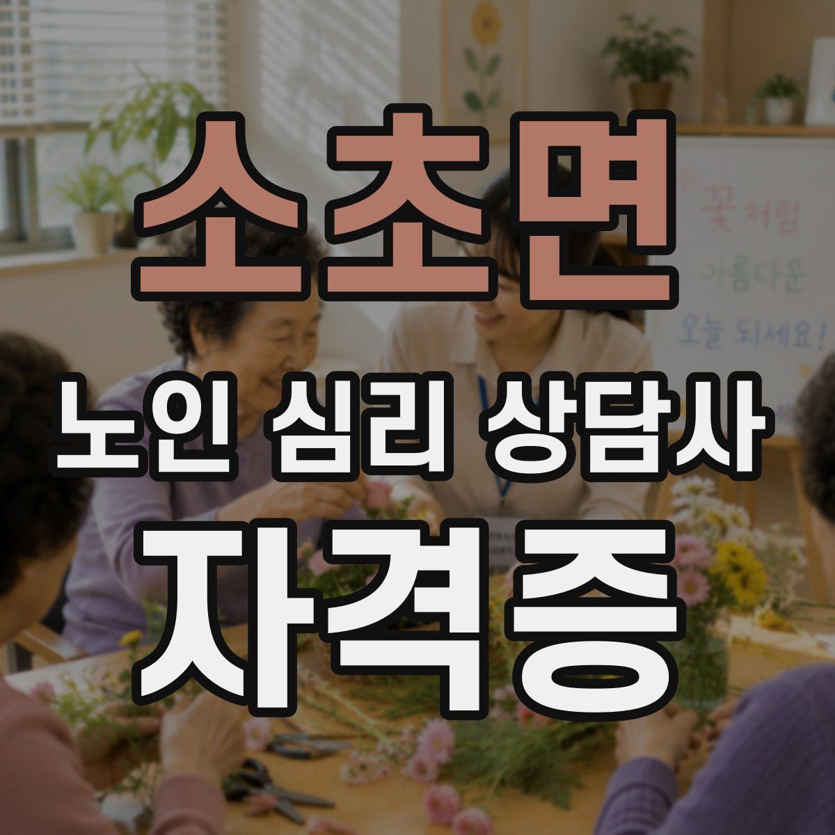 소초면 노인 심리 상담사 자격증
