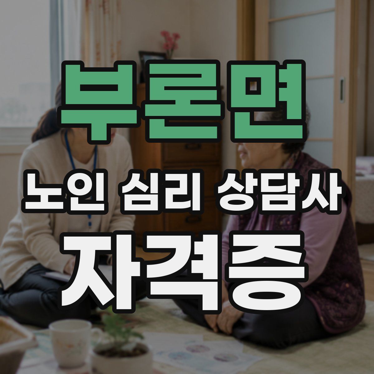 부론면 노인 심리 상담사 자격증