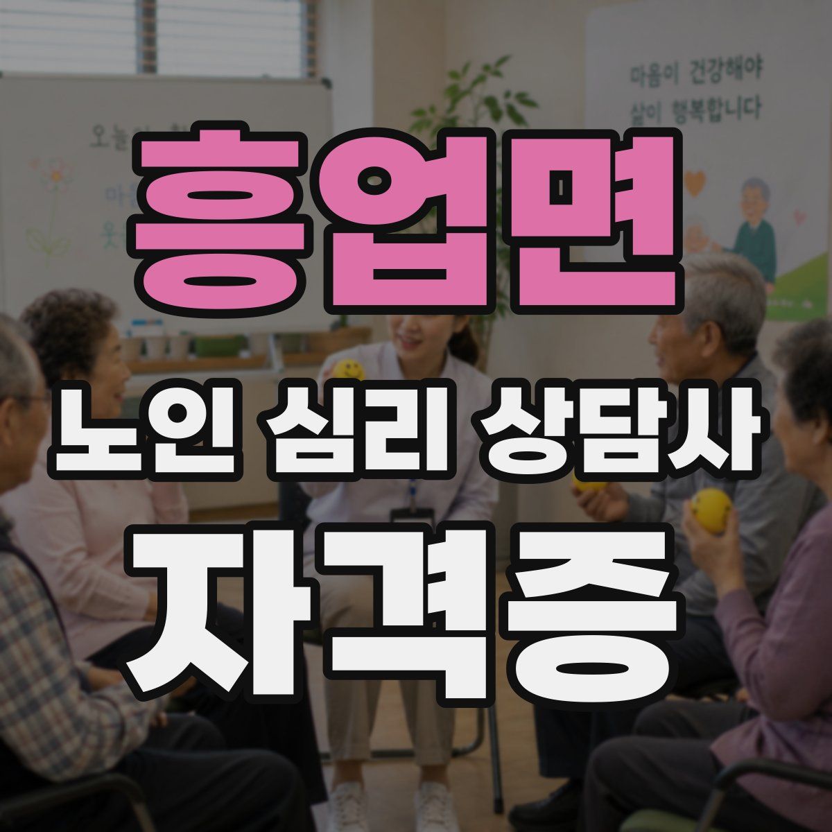 흥업면 노인 심리 상담사 자격증