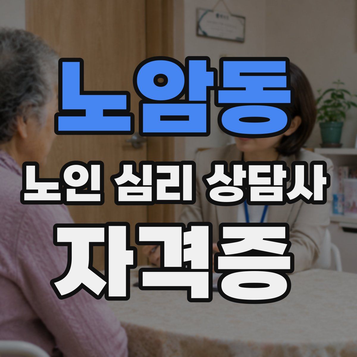 노암동 노인 심리 상담사 자격증